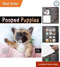 2026 Puppy Wall Calendar: Thick, Glossy Paper  Cute Design, Perfect for Gifting