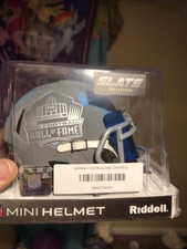 Earl Campbell & Warren Moon Signed Houston Oilers HOF Inscribed Mini Helmet