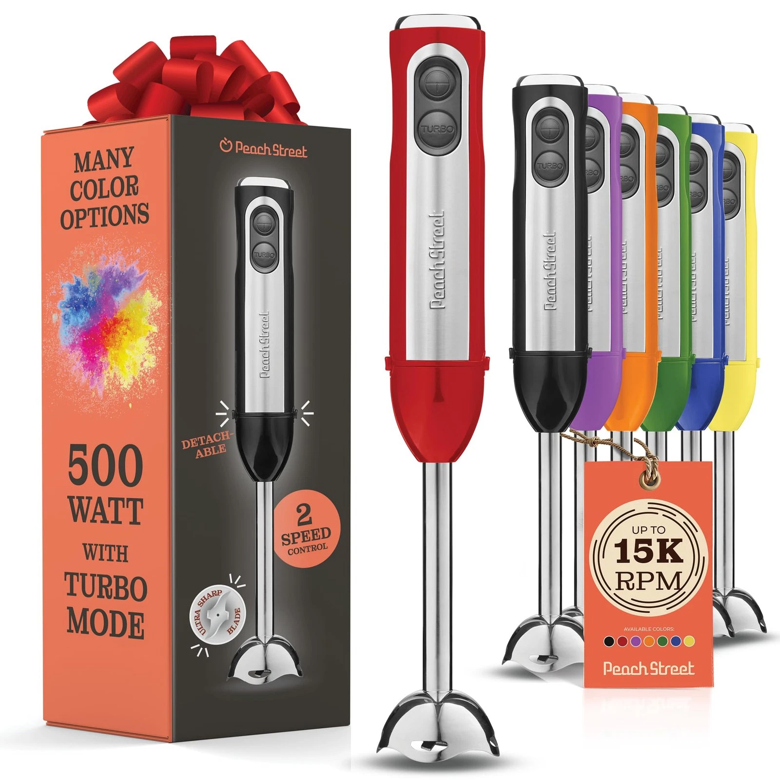 Powerful Immersion Blender, Electric Hand Blender 500 Watt with Turbo Mode, Deta
Opens in a new wind