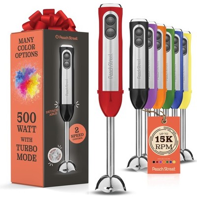 Powerful Immersion Blender, Electric Hand Blender 500 Watt with Turbo Mode, Deta