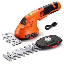 Electric Hedge Trimmer Cordless, 2-in-1 Lightweight Handheld Grass Trimmer He...