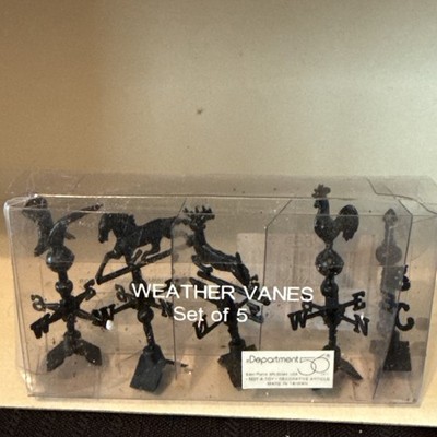 Dept 56~Accessories~Weather Vanes~Set of 5~#5265 - Eagle,Deer, Horse, Rooster +