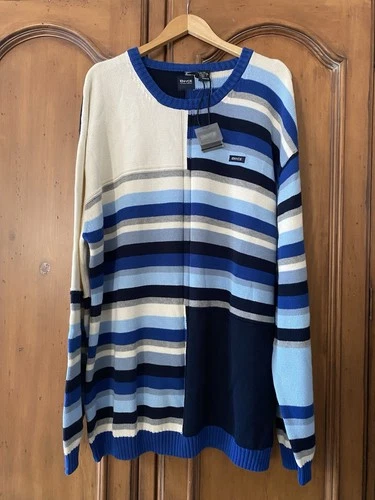 HAS TAGS Enyce XXL Blue Cotton Crew Sweater