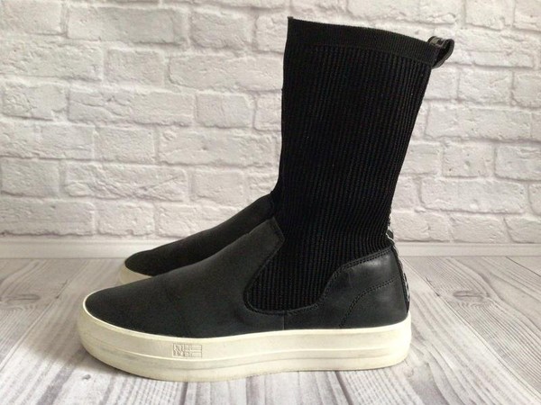 Women Napapijri Boots Black Leather 34.5