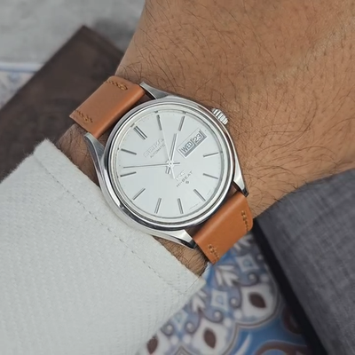 RARE Seiko King Seiko 5626-7121 Automatic Day Date White Dial