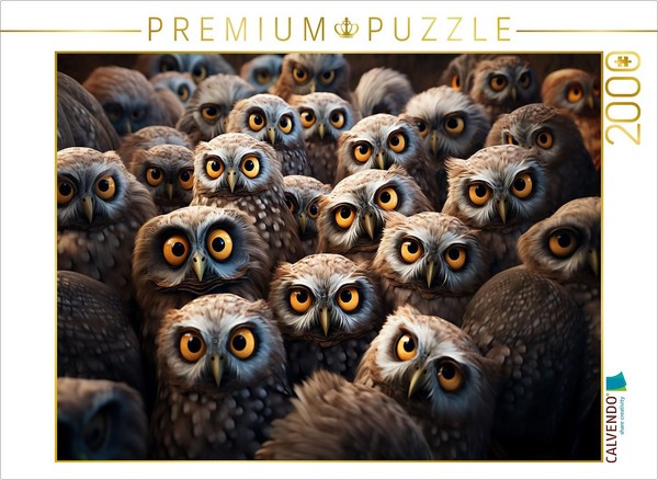 Calvendo Puzzle Many Owls In One Picture | 2000 Pieces, Finished Size 35.4 × 26.-image