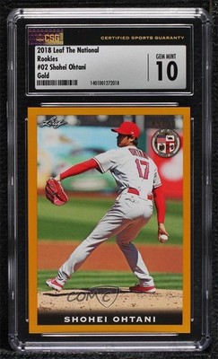 2018 Leaf National Convention Rookies Gold 45/50 Shohei Ohtani CSG 10 RC 0j49