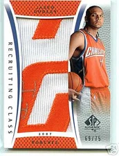2007-08 SPA RECRUITING CLASS JSY AUTO JARED DUDLEY #/75