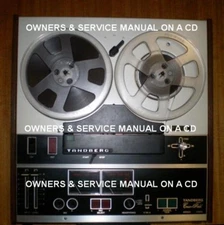 TANDBERG 3300X REEL TO REEL OWNERS & SERVICE MANUAL ON A CD FREE SHIPPING