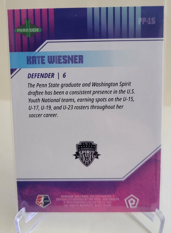2024 PARKSIDE NWSL VOL 1 KATE WIESNER PROMISING PROSPECT PP15