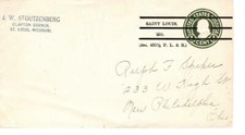 Precancel cover, FDC maker JW Stoutzenberg, c.1937
