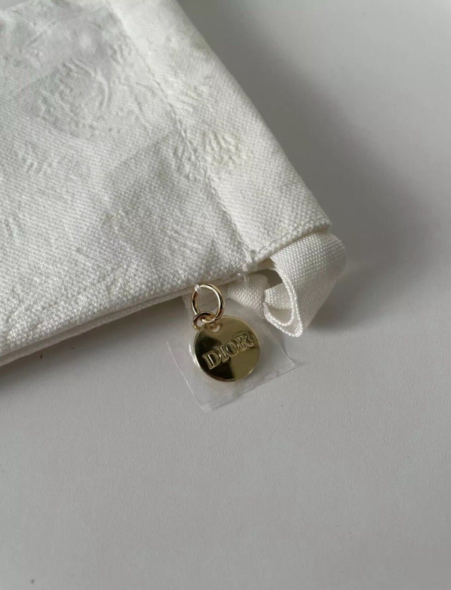 Dior J'adore ポーチ ホワイト Dior Gold Jadore Logo White Fabric Makeup Drawstring Pouch