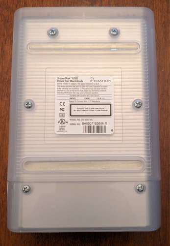 Vintage Imation SuperDisk USB Drive for Macintosh SD-USB-M2 - Complete Set - Afbeelding 3 van 6