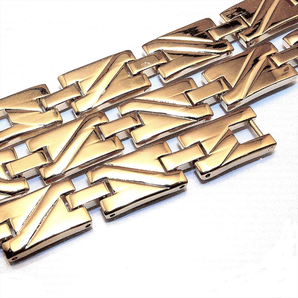 BRACELET GOURMETTE pour homme OLAF enplaqué or - L20.5 CM