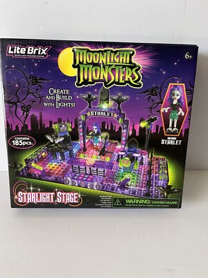 New Cra-Z Art Lite Brix Moonlight Monsters Starlet Stage Set