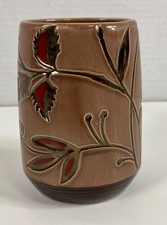 Tooth Brush or Pencil or Candle Holder Fall Ceramic Pottery