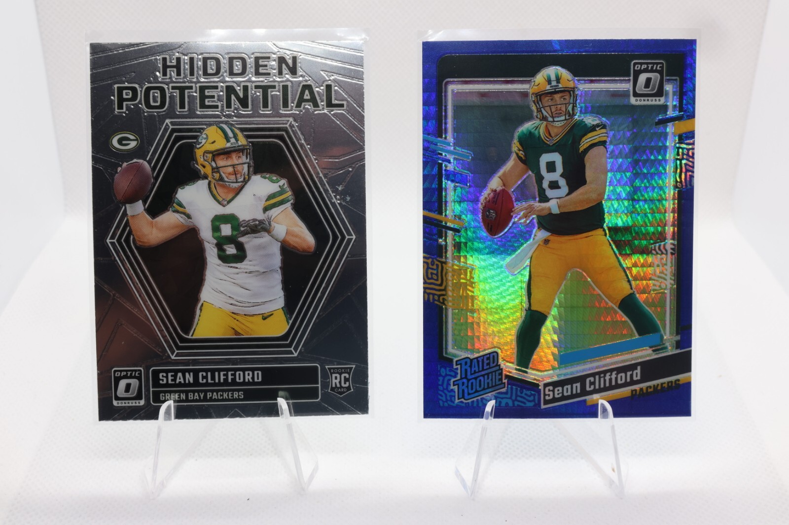 2023 Optic Rated Rookie Blue Hyper Prizm & Hidden Potential #242 Sean Clifford