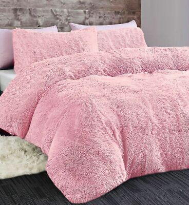Kuschelbär Fleece Kunstfell Bettbezug Set Flauschig Warm Flauschig Kuschelig Bettwäsche Rouge