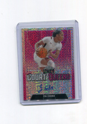 2021-22 Leaf Metal Autographs Court Queens Pink Mojo Zia Cooke Rookie Auto 7/10