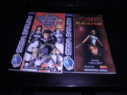sega saturn - virtua cop 2 + tomb raider - instructions manual