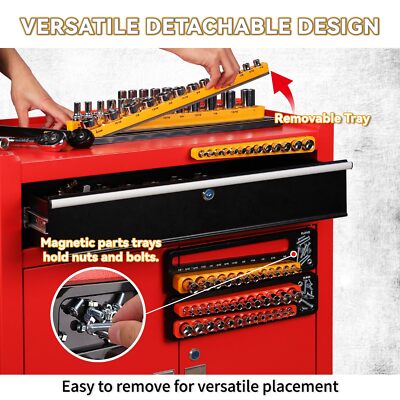 Magnetic Socket Organizer Set 6piece Durable 1/2 1/4 3/8 Inch