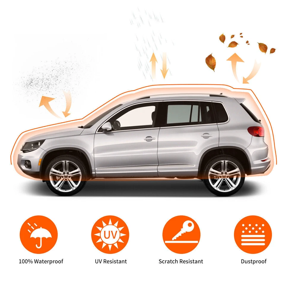 Actualización Cubierta Completa de Coche para Exterior Sol Polvo Arañazos Lluvia Nieve Impermeable 3XL Foto 4 de 4