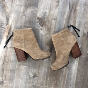 camel suede booties