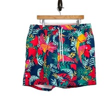 Bonobos Mens Tropical Swim Trunks XL Multicolor Mesh Lined Drawstring Hawaiian