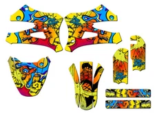10-20 KING / FWE CX 50 ZANY Yellow Senge Graphics Kit Compatible with Cobra