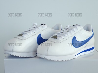 Men's Nike Cortez Prm Leather 2025 Blue Game Royal Swoosh White