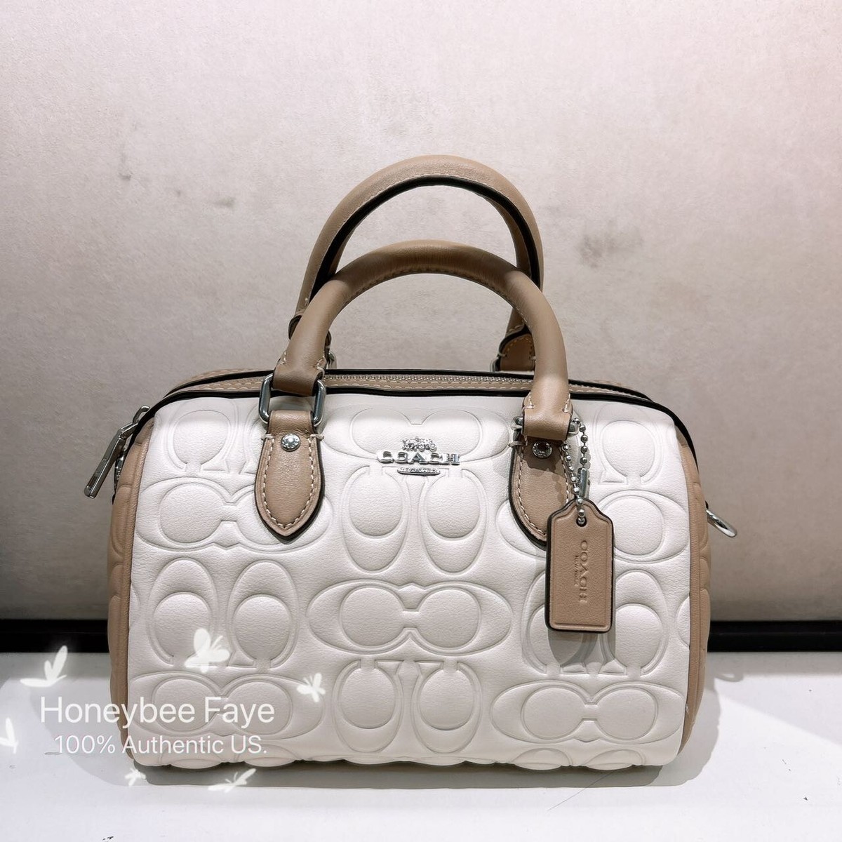 NWT Coach Mini Rowan Crossbody Bag In Blocked Signature Leather