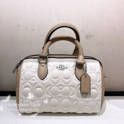 NWT Coach Mini Rowan Crossbody Bag In Blocked Signature Leather