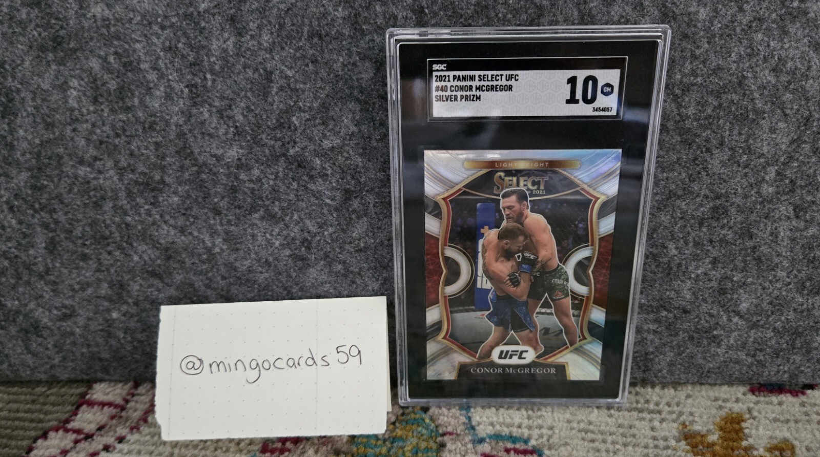 2021 Select UFC Silver Prizm #40 Conor McGregor SGC 10 gem mint