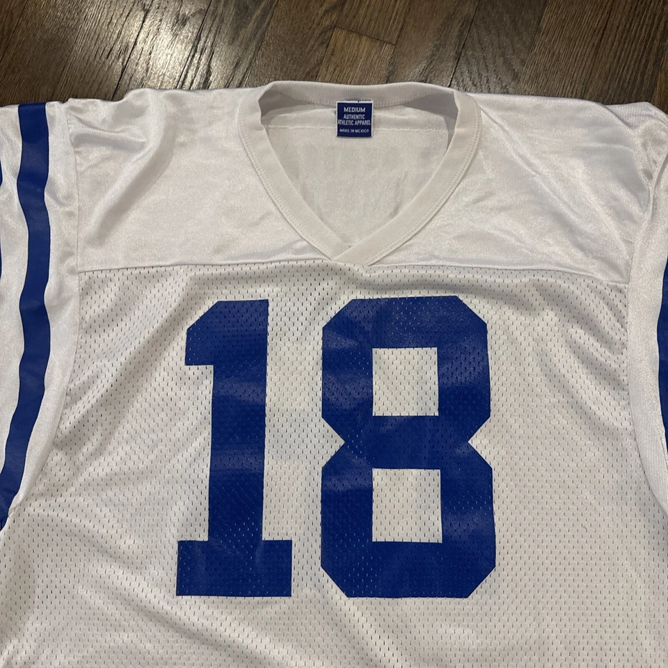 Camiseta Indianapolis Colts Mediana Peyton Manning Hombre Blanco Campeón Foto 4 de 4