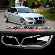 Xenon Headlight Headlamp Clear Lens Cover Pair For Bmw 3 E90 E91 Sedan 2005-2012