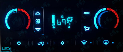 03-06 Ice Blue DiY Led Upgrade Kit Climate Control Silverado Sierra Escalade GMC