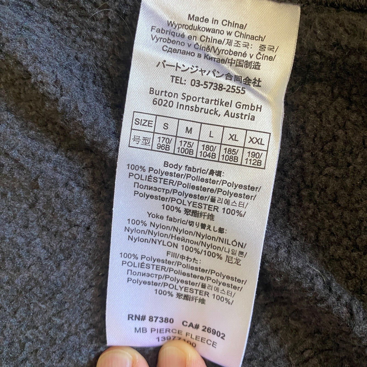 Burton Fleece Jacket Mens Large Gray Full Zip MB Pierce Tech