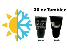 USA SELLER Trump 2020 30 oz Tumbler MAGA Red Black Sublimation Printed White