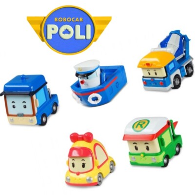Silverlit Robocar Poli Die Cast Fahrzeug - Mickey Benjy Mini Rudy Marine