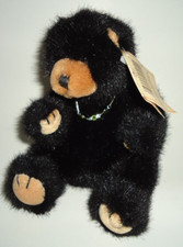Vintage RUSS Blacky Bear Black Stuffed Soft Plush Animal Toy 6x4 in