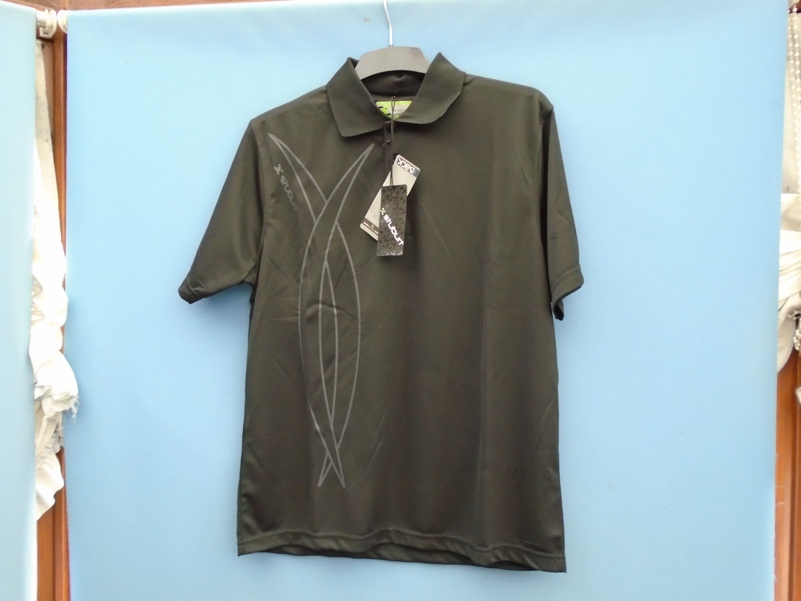 NEW STUBURT  DRI-BACK SS  POLO SHIRT ~COLOUR ~BLACK ~SIZE ~MED ~STOCK CLEARANCE