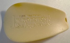 Advertising Vintage "J. W. Robinson Co." Shoe Horn - 3 1/2" long - Celluloid