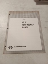 Massey Ferguson Mf 42 Rear Mounted Mower Assembly & Pre Delivery Instructions