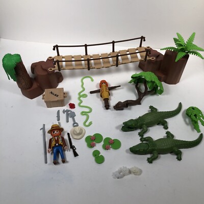 PLAYMOBIL#3016 Alligator Ravine Jungle Series Retired - Incomplete