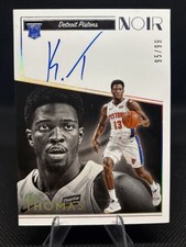 Khyri Thomas 2018-19 Panini Noir Rookie Auto #399 Rookie Auto RC /99 Pistons