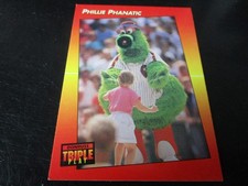 the  PHILLIE PHANATIC MASCOT     1992 donruss  triple play   CARD #133  nr/mint
