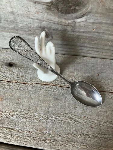 Filigree Handle Sterling Silver Small Spoon Hallmarked Towle??