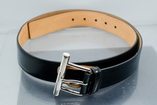 NEW Alexander McQueen T-Bar Leather Belt, Medium, 95 (38”) Made In Italy MENS