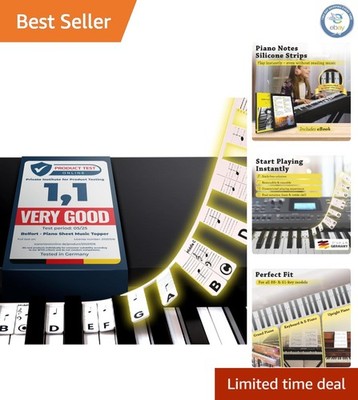 Piano Learning Made Easy: Silicone Note Labels for 88-Key Instruments & Gift Box