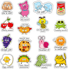 400 Pieces Punny Teacher Stickers for Student, Motivational Reward Stickers for